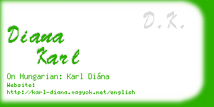 diana karl business card